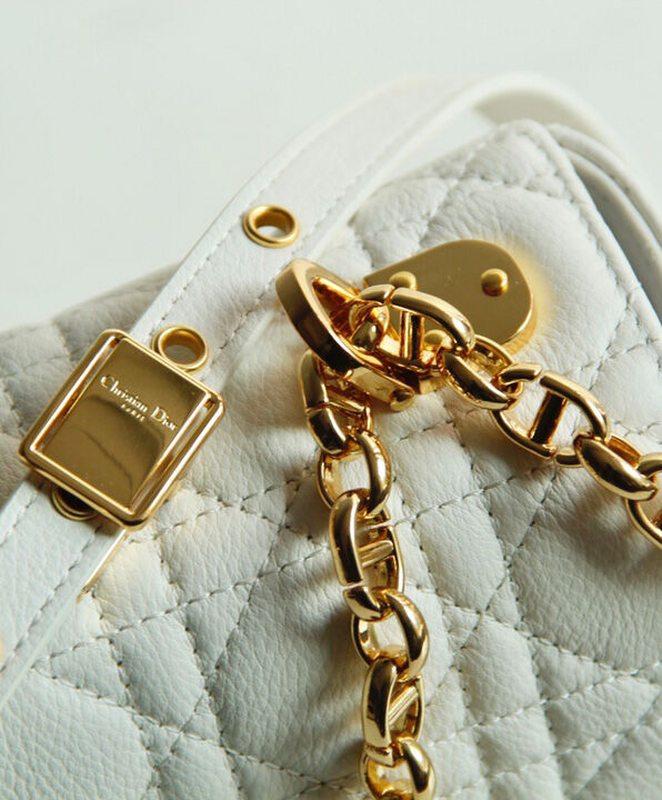 Christian Dior Large Dior Caro Bag White